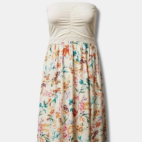 Midi Jersey Challis Sweetheart Tube Dress - Picture 4 of 4